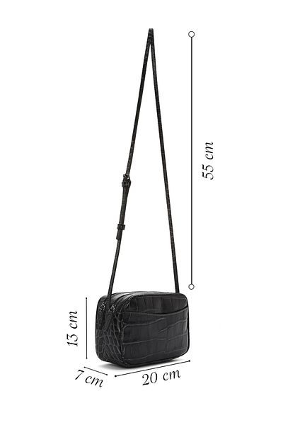 Derimod Women's Black Printed Mini Crossbody Bag 24Wbd2306E3