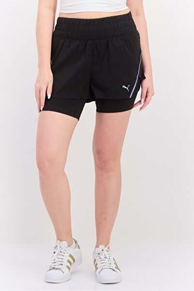 Puma شورت تدريب رياضي مناسب للنساء، أسود