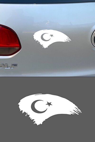 New Jargon ملصق غطاء زجاجي لباب السيارة بعلم تركي - ملصق سيارة - 20 سم