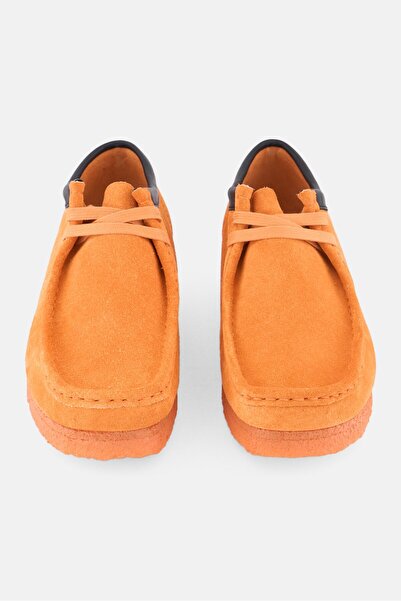 CLARKS Men Wallabee Lace Up Casual Shoes, Orange
