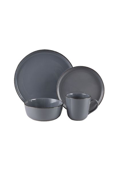 Bien Servi 16-Piece Elegant Design High Quality Stoneware Dinner Set 28.5 x 28.5 x 30 cm