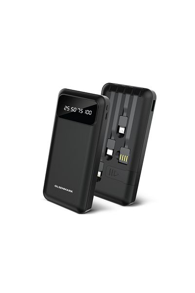 Olsenmark 1000 Mah High Performance Digital Power Bank Ompb1820 Fast And Safe Charging, Lightning