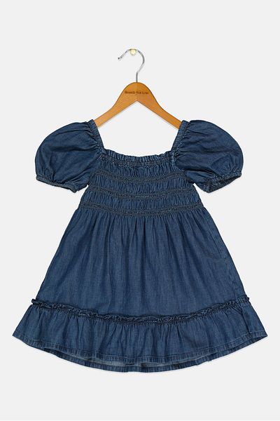 GAP Toddlers Girl Denim Dress, Blue