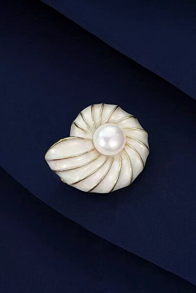 Glaren Deniz Kabuğu Tasarım Kadın Broş