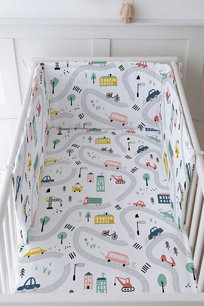 Tuğba Kuğu Baby Sleeping Set - Bedside Iconic Series with Protective and Printed Sheets