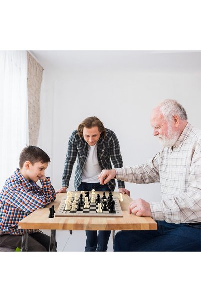 Enjoy BToys Wooden Chess - Wooden Intelligence and Strategy Game
