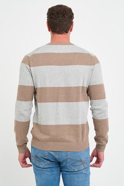 Kenvelo Men's sweater with striped pattern