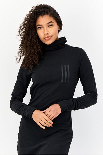 adidas Women Sportswear Fit Long Sleeve Outdoor Dress, Black