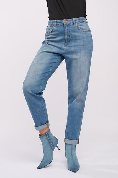 Lee Cooper Blugi dama mom fit cu aspect decolorat