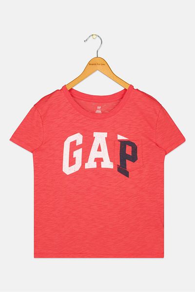 GAP Kids Boy Brand Logo Short Sleeve T-shirt, Red