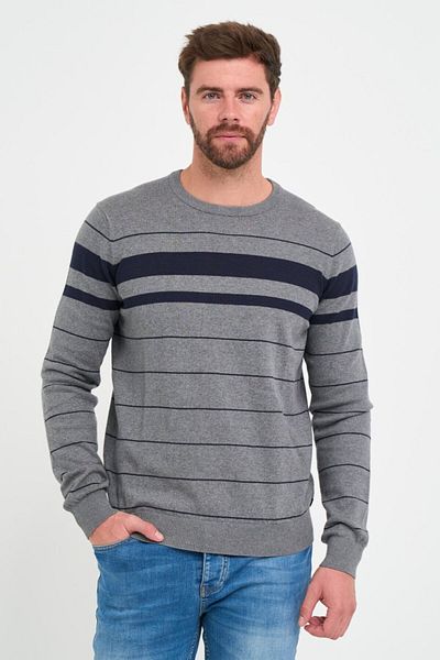 Kenvelo Men's sweater with striped pattern