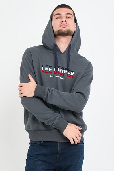 Lee Cooper Hanorac barbat cu gluga si logo aplicat