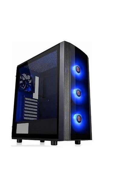 THERMALTAKE Carcasa Thermaltake Versa J25, Tempered Glass, RGB (Negru)