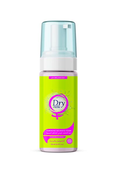 DRY Dry Fresh Feminine Foam for Intimate Areas - Chamomile & Musk - 150 ml