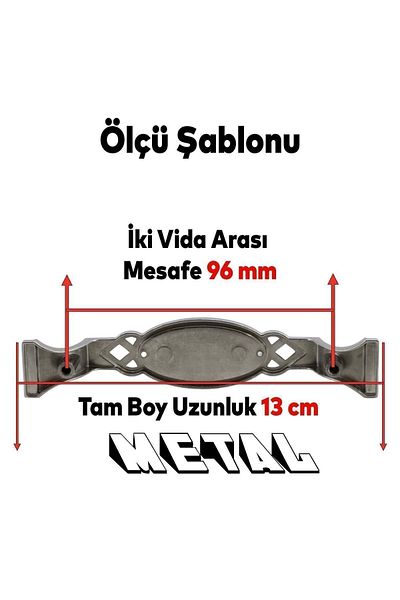 Badem10 Palmira (96 MM - 9,6 CM) - Mobilier de bucătărie din metal galben antic