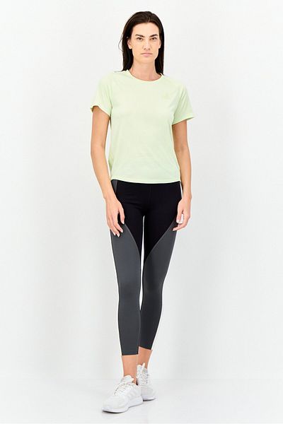 adidas Women Sportswear Fit Short Sleeves Running Jersey, Acid Lime
