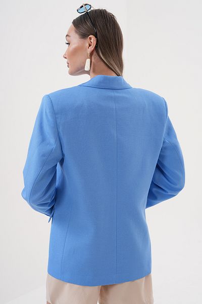 nisya Women's Double Button Blue Blazer Jacket