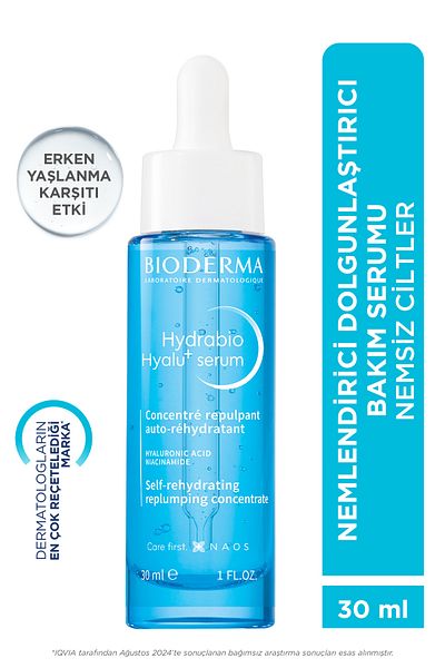 Bioderma Ser de față Hydrabio Hyalu+ 30 ml - Plumping, hidratant, anti-îmbătrânire timpurie