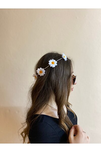 sema aksesuar إكسسوار طوق الشعر على شكل زهرة الأقحوان - تاج مشبك الأزهار - إط...