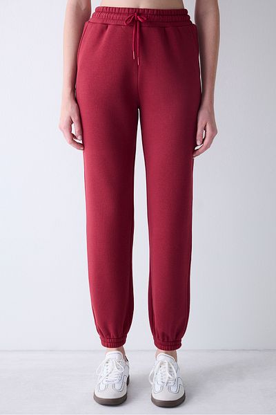 Penti Burgundy High Waist Ribbed Sweatpants