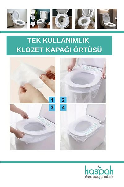 Kaspak disposable products Disposable Nylon Toilet Seat Cover 40 x 50 cm (10 Pieces)