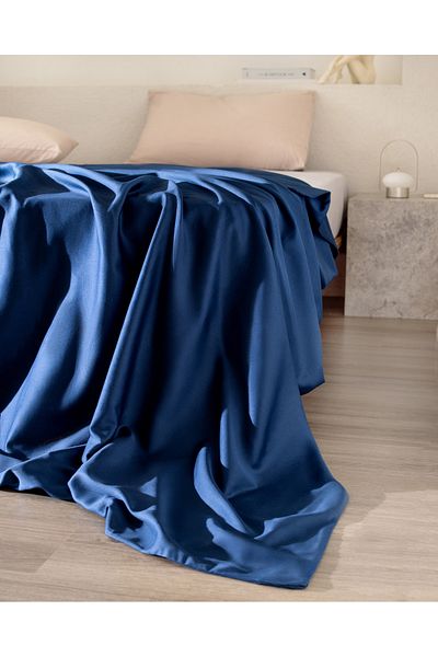 Madame Coco Παπλωματοθήκη Ciel King Size 100% Cotton Satin - Navy Blue