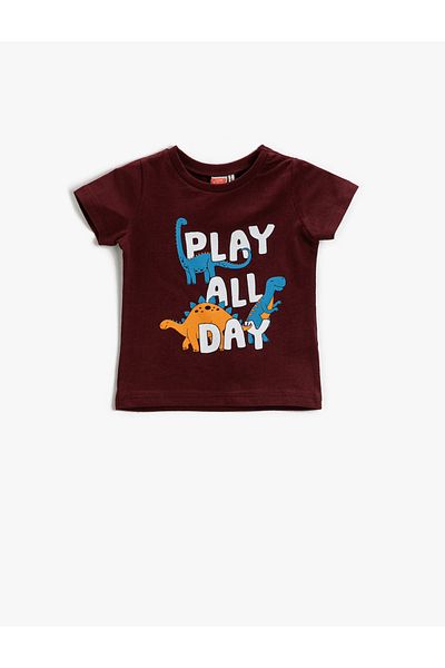 Koton Printed Short Sleeve T-Shirt Cotton