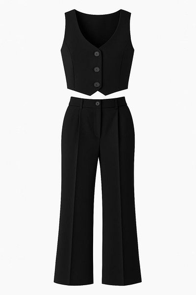 HAKKE Jacquard Vest Suit
