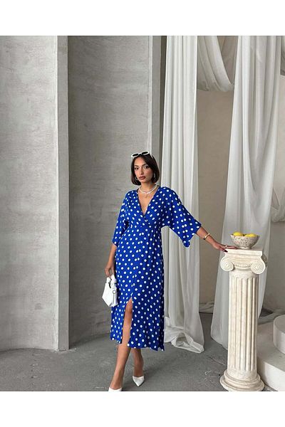 BE CHİC Rochie de damă cu două piept Maxi Long SG1000-1