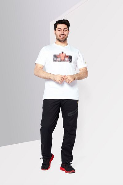 Scuderia Ferrari Men Sportswear Fit Short Sleeve Outdoor T-shirts, White
