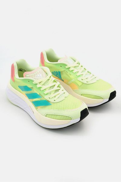 adidas Women Adizero Boston 10 Lace Up Training Shoes, Lime