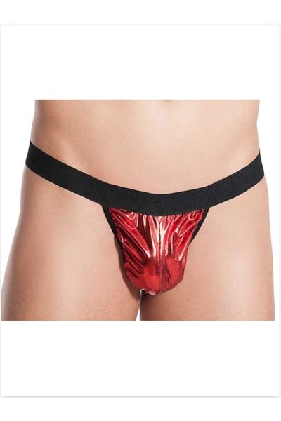 Lasirius Fancy Red Lame Sexy Men's String, Thong