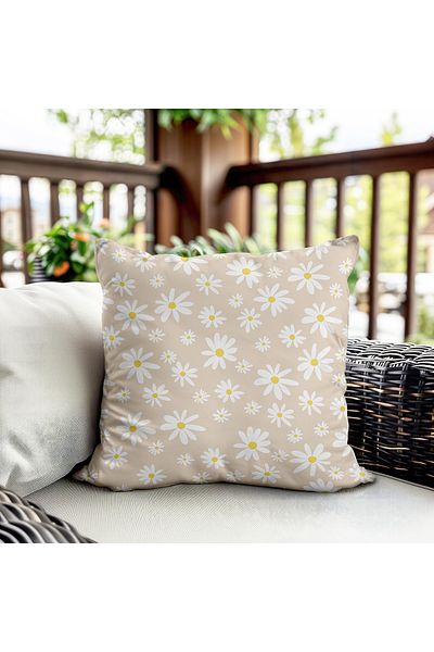 Evmila Husa de perna din catifea cu tema primavara 43x43 Cm Imprimare pe doua fete