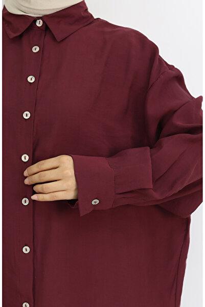 sefamerve Tunic and Pantalon Double Set 4065-02 Claret Red