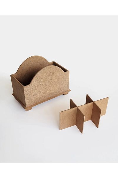 Altınyapı Hobi Market Oval Spoon Holder Raw Mdf Unpainted