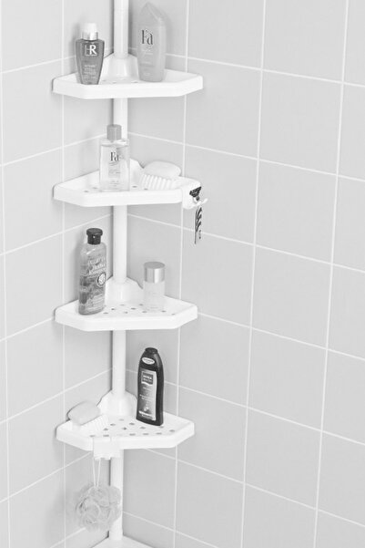 Prima Nova Λευκό γωνιακό ράφι μπάνιου