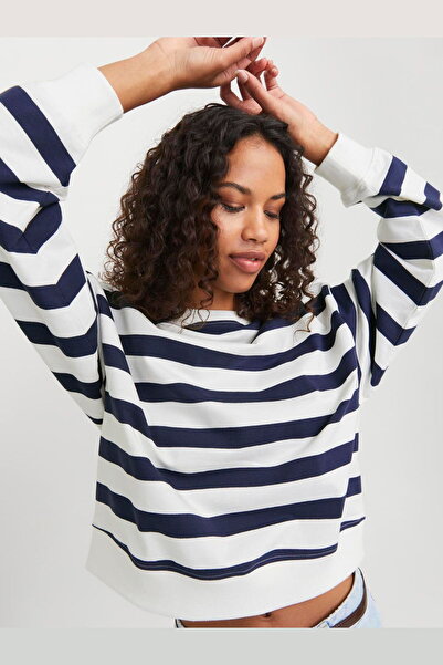 Jack & Jones Γυναικείο φούτερ με ριγέ λαιμόκοψη - Alfa