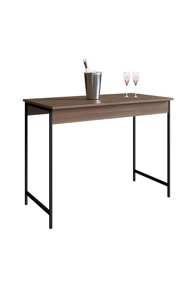 Art In Móveis Large dining table for living rooms with dark brown metal legs