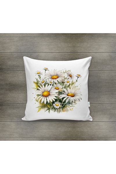 Evmila Husa de perna din catifea cu tema primavara 43x43 Cm Imprimare pe doua fete