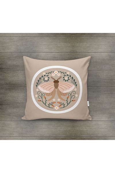 Evmila Husa de perna din catifea cu tema primavara 43x43 Cm Imprimare pe doua fete