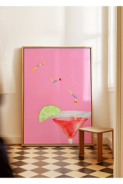 ARTHOUSECOLLECTIVE Kokteyl Dekoratif Poster - Tablo Ölçülerinde Çerçevesiz Po...