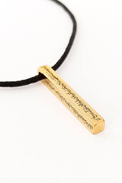 markajda Ayetel Kürsi Yazılı Erkek Kadın Paslanmaz Çelik Kolye - Altın Rengi ...