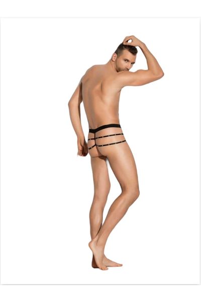 Lasirius Fancy Men's Love Red Sexy Metallic Thong, String