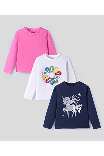 Primo Gino تيشيرتات Primo Gino القطنية المحبوكة بأكمام طويلة، بنقشة نصية سادة...