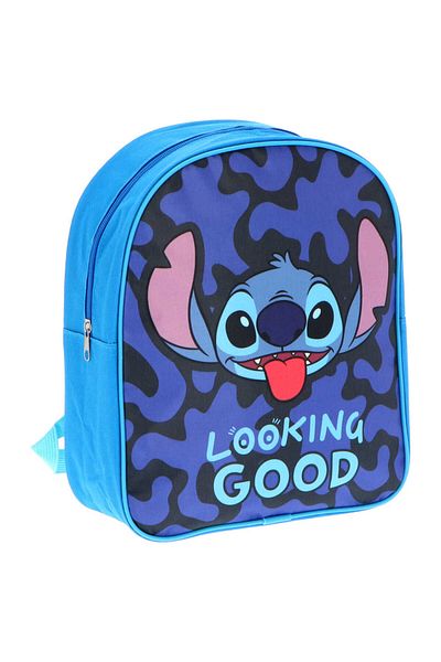 Lilo & Stitch Ghiozdan pentru copii Lilo si Stitch, 31x26x9 cm, bretele intarite si ajustabile, albastru