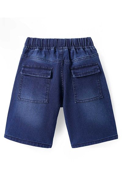 Pine kids شورت باين كيدز سادة - أزرق داكن