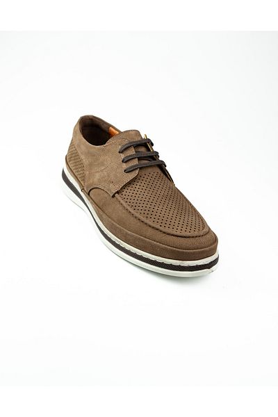 BABALİ 5005 Restfull Sand Nubuck Leather Marine Casual Ανδρικά παπούτσια με μπαμπά