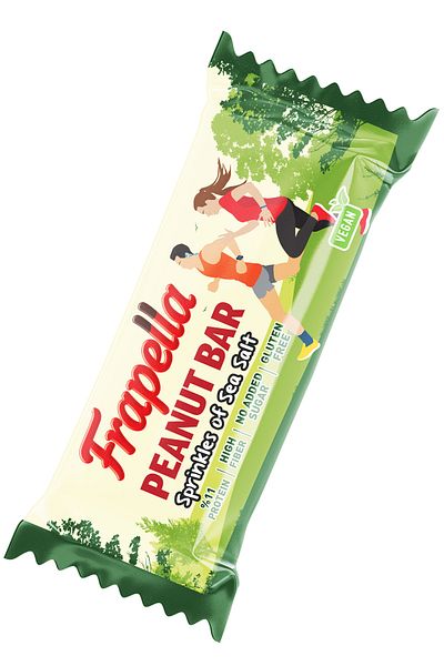 Frapella Sea Salted Vegan Fruit Bar with Peanut 40 Gr. X 12 Pieces