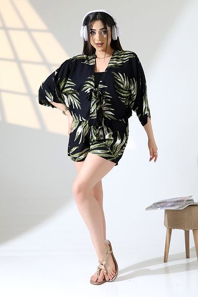 forte bella Ethnic Pattern Trend Mini Suit with Shorts