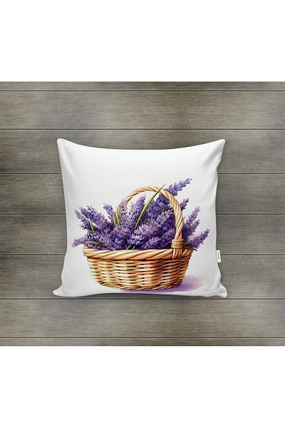 Evmila Husa de perna din catifea cu tema primavara 43x43 Cm Imprimare pe doua fete